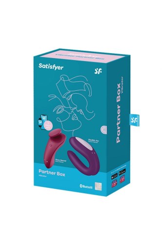 Zestaw wibratorów dla par Satisfer Double Joy + Sexy Secret